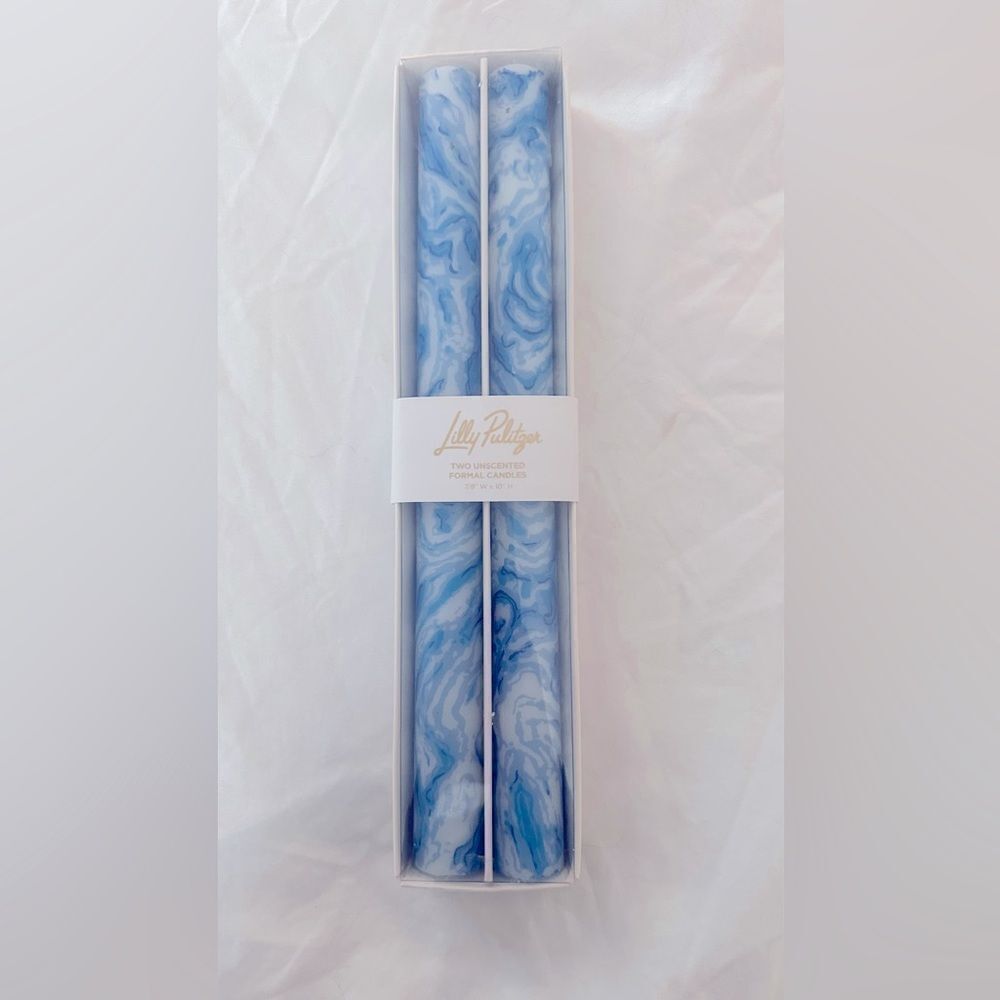 Lilly Pulitzer Printed Taper Candle Set Martinique Blue
